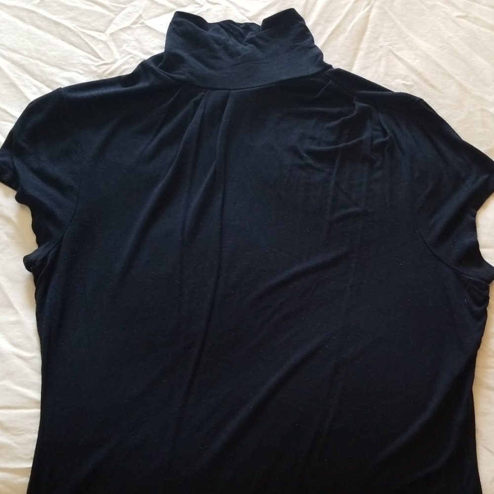 Mock neck dress tee